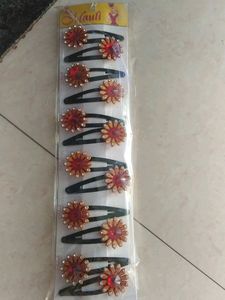 Cute Flower Hair Clips ( 2 packet )