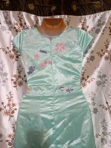 Beautiful Mint Green Ethnic Gown