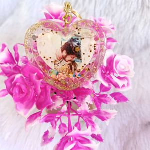 Heart shaker Resin Keychain - Unique &amp; Handmade