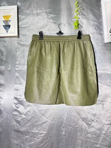 Olive Faux Leather Mini Skirt