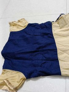 Stylish Blue &amp; Beige Anarkali Suit Set