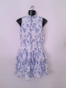 Blue Printed Dress (Women's)