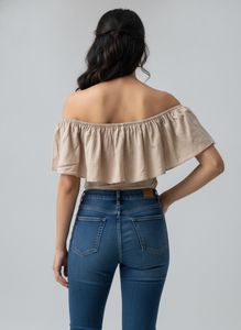 Zara Ruffled Off-Shoulder Top