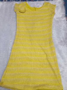 Sunny Yellow Striped Knit Dress