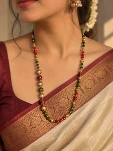Traditional Multicolor Beaded Long Necklace