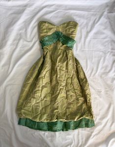 Chic Strapless Green Party Dress