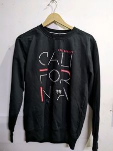 Black Cotton Wool Sweatshirt Unisex