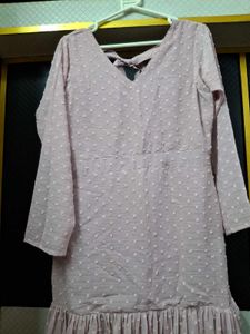 Pink Swiss Dot Maxi Dress