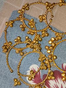 Beautiful Gold-Tone Anklets with Bells