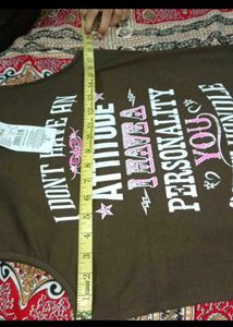 Graphic Print Brown Tank Top