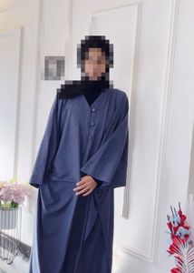 Elegant Blue Abaya Gown