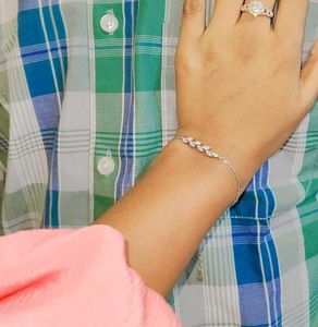 925 Leaf Design Bracelet