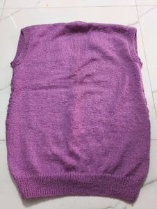 men's Lavender Knit V-Neck Vest