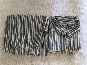 Grey Strips Co-ords(Women’s)