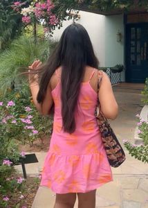 Pink Floral Mini Dress