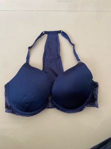 Comfortable Navy Blue Racerback Bra
