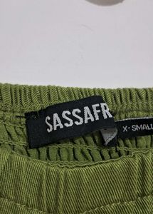 Sassafras Green Strapless Jumpsuit with Belt