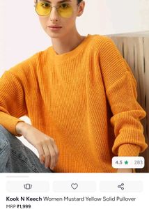 Mustard Yellow Knit Sweater