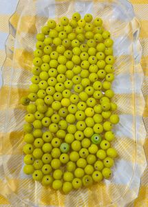 Yellow Round Beads for Jewelry Making