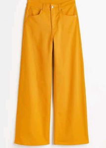 Vibrant Yellow High Waist Wide-Leg Pants