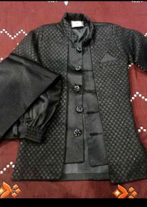 3-4 year boy Elegant Black Ethnic Kurta Set