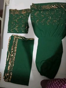 Green Embellished Garara Suit