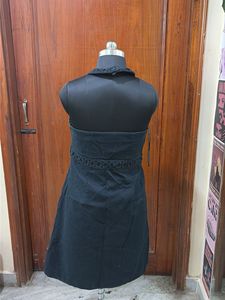 Black Dress with Lace Detail