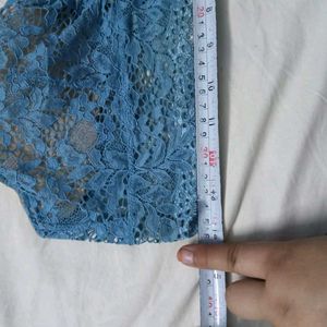 ⭐ Sheer Blue Lace Bra