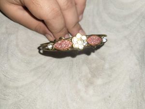 Set of Golden Bangles with Stones
