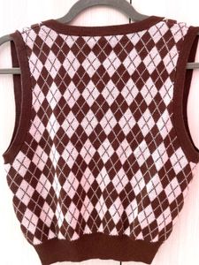 Sunday Best knitted Sweater Vest/Top (Size Xs-S)