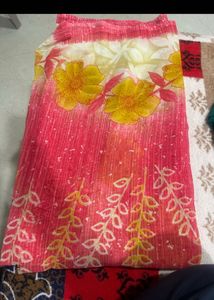Elegant Floral Print Saree