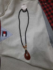 Red Stone Pendant Necklace