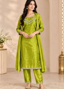 Elegant Lime Green Kurta Set New