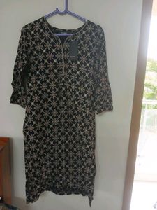 Embroidered Black Tunic Top