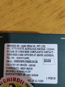 Casio A159W ORIGINAL Digital Watch WITH BOX
