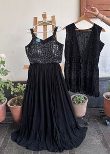 Brand new Elegant Black Sequined Lehenga Set