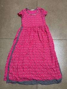 Cute Pink Polka Dot Maxi Dress