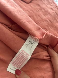 Elegant Peach Blouse with Tie Detail