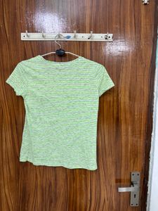 Lime Green Striped T-Shirt