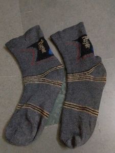 Grey Striped Socks
