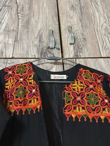 Embroidered Black Ethnic Jacket