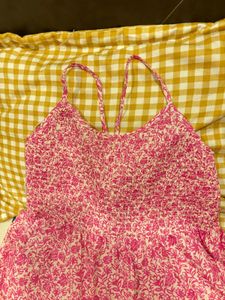 Pink Floral Tiered Sundress