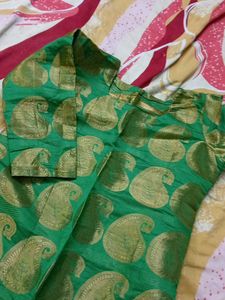 Green Banarasi suit