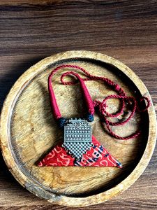 Handmade Boho Fabric Necklace &amp; Earring Set