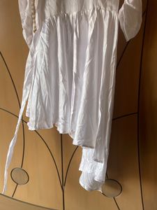 White Satin Pearl Dress