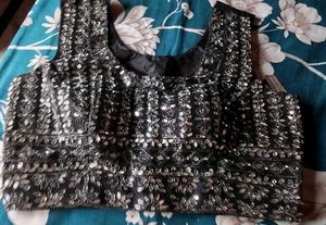 Designer Embellished Black Blouse