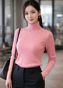 Pink Turtleneck Sweater