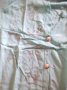 Light Blue Embroidered Kurta