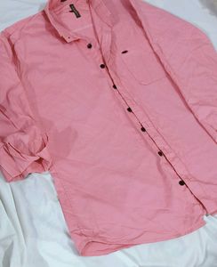 Stylish Pink Shirt with Black Buttons | Men’s Casu
