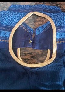 Navy Blue Flared Kurta/Gown